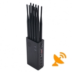 10 Antennas High Power Military 4G LTE 3G 2G Cell Phone GPS L1 L2 Lojack 433/315/868MHz Jammer