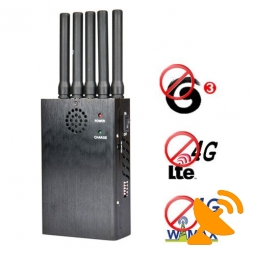 Portable 4G lte 4G Wimax + 3G Cell Phone Jammer Signal Blocker