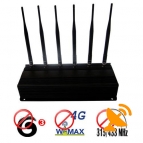 Adjustable High Power 4G Wimax 3G Cell Phone + 315MHz 433MHz Signal Blocker
