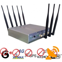 15W High Power 4G Wimax + GPS + Lojack + Wifi Signal Blocker 50 Meters