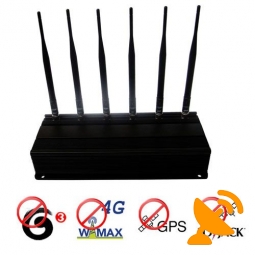 Adjustable High Power 4G Wimax 3G Cell Phone + GPS + Lojack Signal Jammer