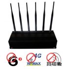 Adjustable High Power 4G Wimax 3G Cell Phone + 315MHz 433MHz Signal Blocker