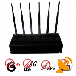 12W 6 Antenna 4G lte 3g + GPS + Wifi 2.4G Signal Blocker