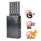 Portable 4G lte 4G Wimax + 3G Cell Phone Jammer Signal Blocker