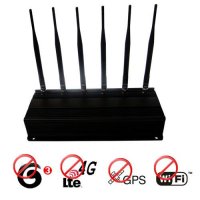 12W 6 Antenna 4G lte 3g + GPS + Wifi 2.4G Signal Blocker