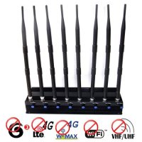 8 Antennas 16W 60 Meters 4G lte Wimax VHF UHF Wifi Signal Blocker