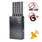 Portable VHF UHF + 3G Mobile Phone Jammer 20 Meters