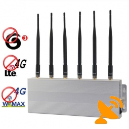 12W 40 Meters 4G lte 4G Wimax 3G Mobile Phone Jammer 6 Antennas