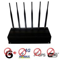 Adjusatble 12W 6 Antenna 4G Wimax 3g Mobile Phone + GPS + Wifi 2.4G Signal Blocker