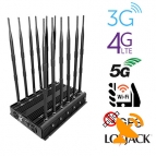 12 Antennas 30W Super High Power GPS l1 l2 l3 l4 l5 WiFi 2.4G 5.8G Lojack 2G 3G 4G Jammer