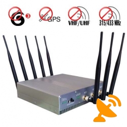 Ultimate 8 Antenna 3G Mobile Phone GPS VHF UHF 315Mhz 433Mhz Jammer