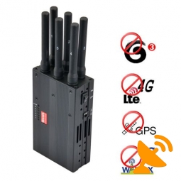 Portable 4G lte 4G wimax 3G + GPS Signal Blocker Jammer