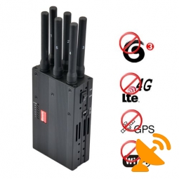 Portable 4G lte 3G + GPS + Wifi Signal Blocker Jammer