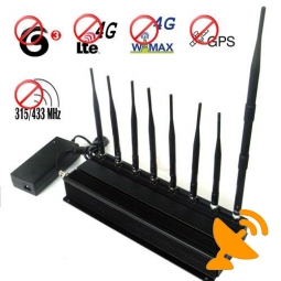 High Power Moible Phone Jammer GPS Blocker 315Mhz 433Mhz Scrambler