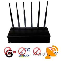 Adjusatble 12W 6 Antenna 4G Wimax 3g Mobile Phone + GPS + Wifi 2.4G Signal Blocker