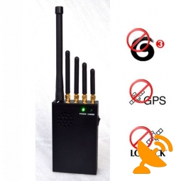 Portable GPS + Lojack + Mobile Phone 3G Signal Jammer 20 Meters