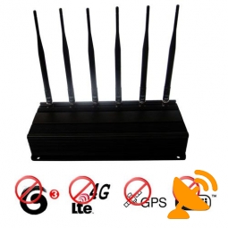 Adjustable 12W 6 Antenna 4G lte 3g + GPS + Wifi 2.4G Signal Blocker