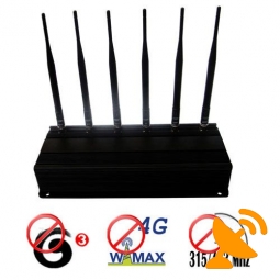 Adjustable High Power 4G Wimax 3G Cell Phone + 315MHz 433MHz Signal Blocker