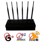 High Power 4G Wimax 3G Cell Phone + 315MHz 433MHz Signal Blocker Jammer