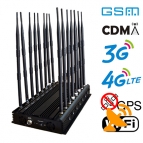 16 Antennas Super High Power Cell Phone Jammer block 2G 3G 4G 5G VHF UHF WIFI 5.8G GPS Glonass Jammer