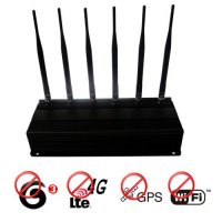 Adjustable 12W 6 Antenna 4G lte 3g + GPS + Wifi 2.4G Signal Blocker