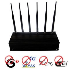 12W 6 Antenna 4G Wimax 3g Mobile Phone + GPS + Wifi 2.4G Signal Blocker