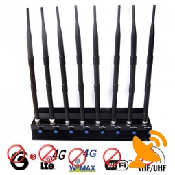 8 Antennas 16W 60 Meters 4G lte Wimax VHF UHF Wifi Signal Blocker