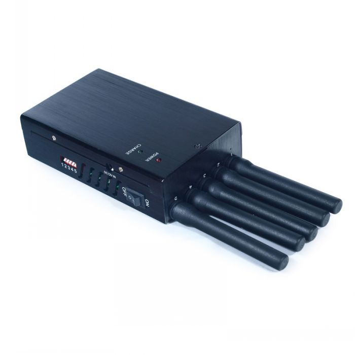 Portable 4G lte 3G + Wifi 2.4G Cell Phone Jammer with Cooling Fan