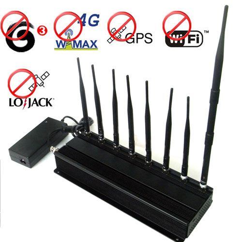 8 Antennas 4G Wimax + 3G + GPS + Lojack + Wifi Signal Blocker 60 Meters