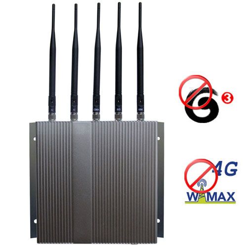 4G Wimax 3G GSM CDMA DCS PCS Mobile Phone Jammer with Remote Control