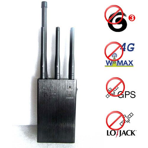 6 Antenna Portable GPS + Lojack + 4G Wimax + 3G + 2G Signal Jammer Blocker