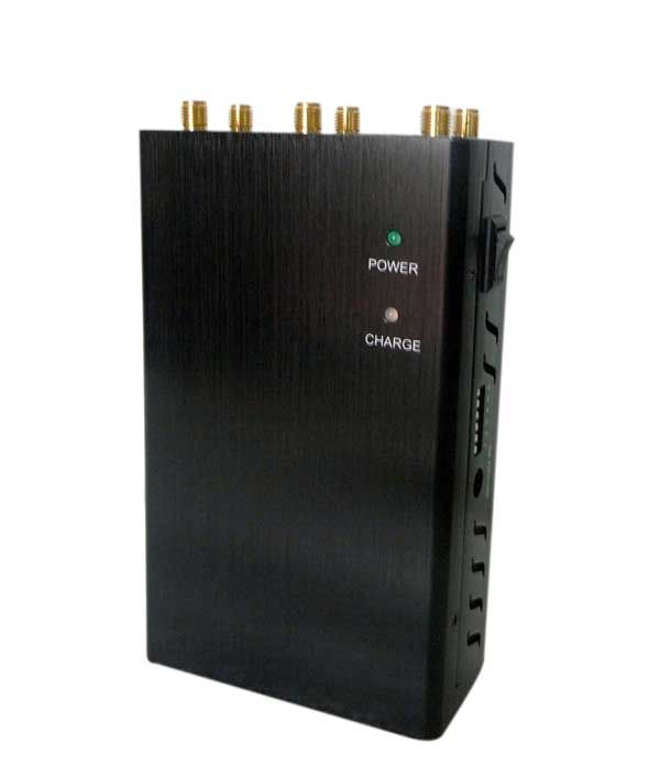 6 Antenna Portable GPS + Lojack + 4G Wimax + 3G + 2G Signal Jammer Blocker