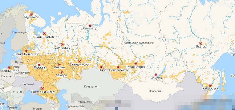 3G Coverage In Russia